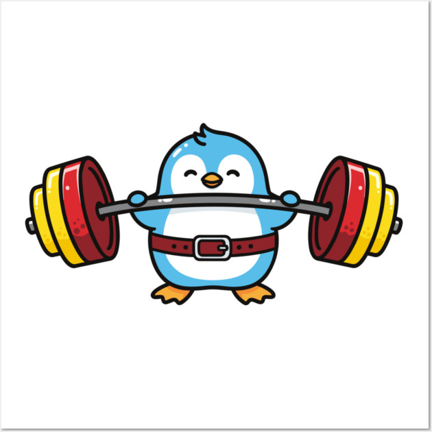 Penguin Powerlifter Wall Art by enrynz