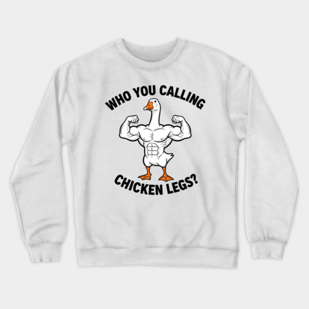 Funny Bodybuilding Duck Crewneck Sweatshirt by enrynz