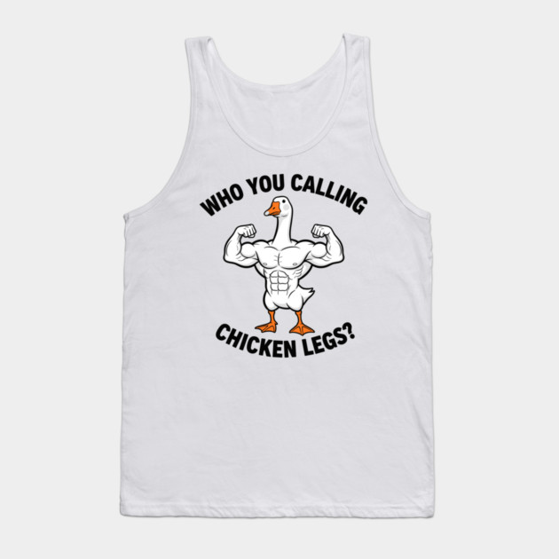 Funny Bodybuilding Duck Tank Top by enrynz