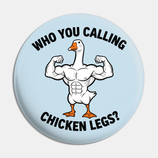 Funny Bodybuilding Duck Pin by enrynz