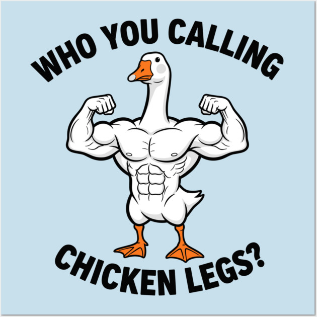Funny Bodybuilding Duck Wall Art by enrynz