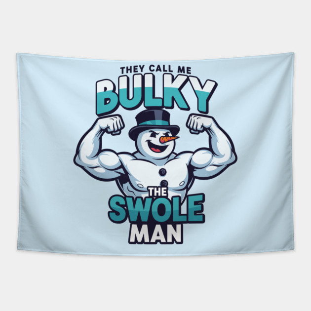 Bulky The Swole Man Tapestry by enrynz