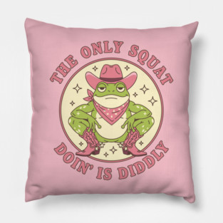 Squatchin' Cowboy Frog Pillow