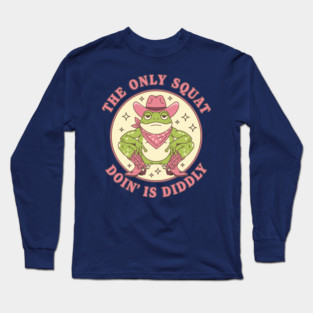 Squatchin' Cowboy Frog Long Sleeve T-Shirt