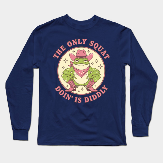 Squatchin' Cowboy Frog Long Sleeve T-Shirt by enrynz
