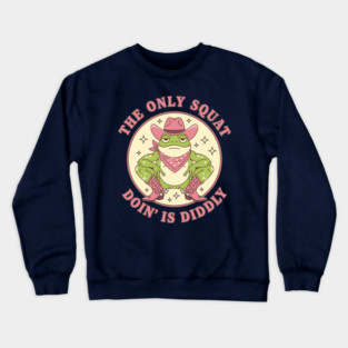 Squatchin' Cowboy Frog Crewneck Sweatshirt
