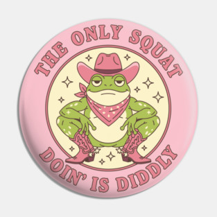 Squatchin' Cowboy Frog Pin