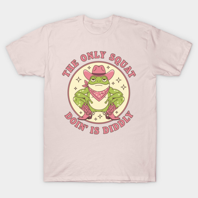 Squatchin' Cowboy Frog T-Shirt by enrynz
