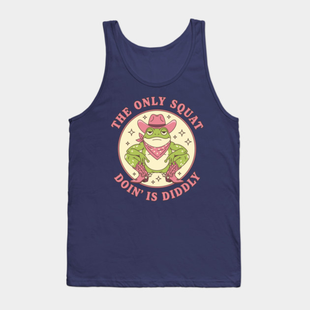 Squatchin' Cowboy Frog Tank Top by enrynz