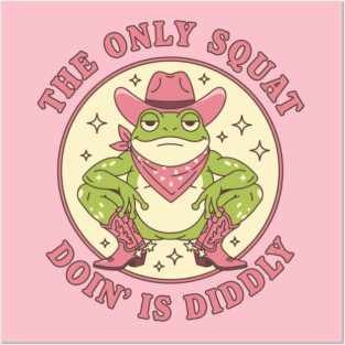 Squatchin' Cowboy Frog Posters and Art