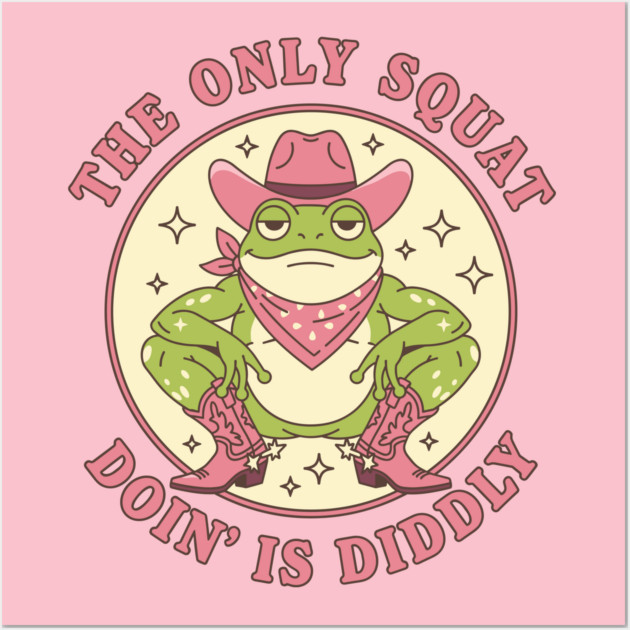 Squatchin' Cowboy Frog Wall Art by enrynz