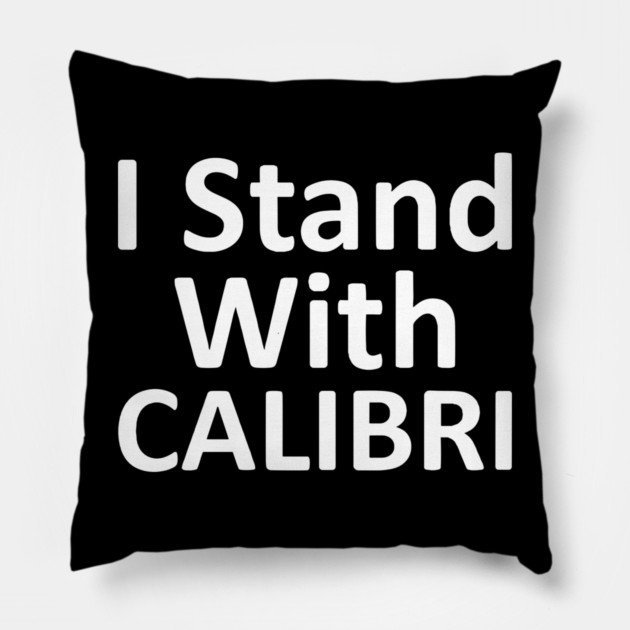I Stand With CALIBRI, show your font support Pillow by Luxinda