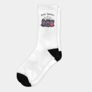 Cute Little "Deadly 'Dorables" Adorable Goth Monsters Socks
