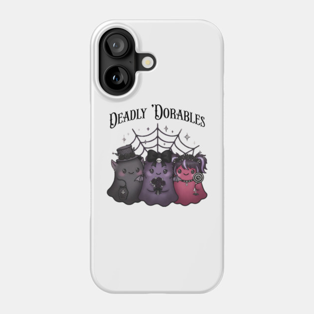 Cute Little "Deadly 'Dorables" Adorable Goth Monsters Phone Case by Luxinda