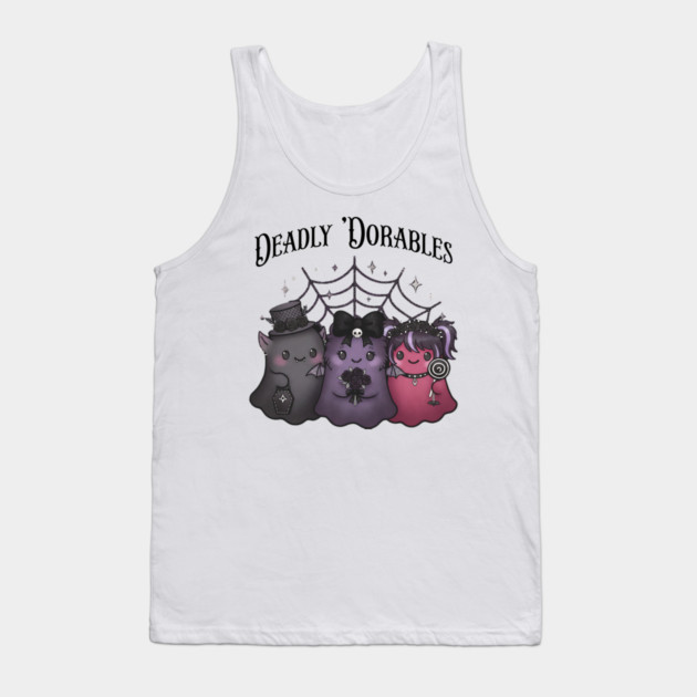 Cute Little "Deadly 'Dorables" Adorable Goth Monsters Tank Top by Luxinda