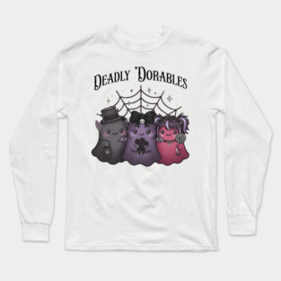 Cute Little "Deadly 'Dorables" Adorable Goth Monsters Long Sleeve T-Shirt