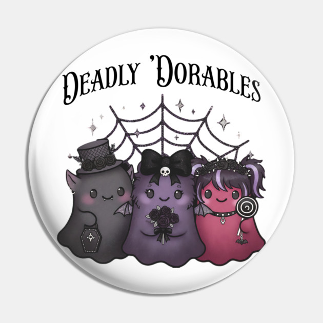 Cute Little "Deadly 'Dorables" Adorable Goth Monsters Pin by Luxinda