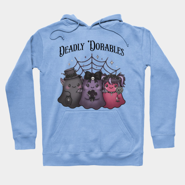 Cute Little "Deadly 'Dorables" Adorable Goth Monsters Hoodie by Luxinda