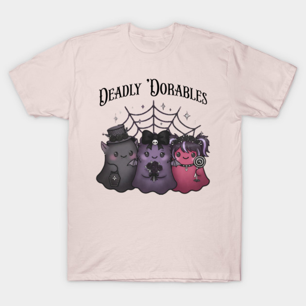 Cute Little "Deadly 'Dorables" Adorable Goth Monsters T-Shirt by Luxinda