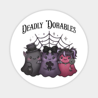 Cute Little "Deadly 'Dorables" Adorable Goth Monsters Magnet