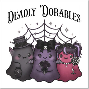 Cute Little "Deadly 'Dorables" Adorable Goth Monsters Posters and Art
