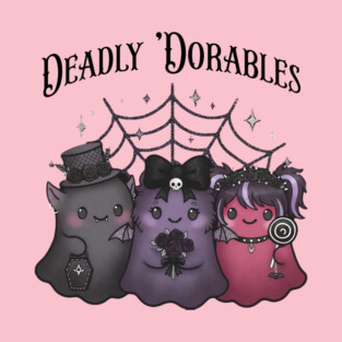 Cute Little "Deadly 'Dorables" Adorable Goth Monsters T-Shirt