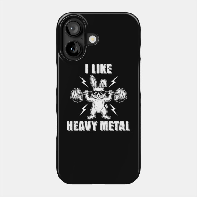 I Like Heavy Metal Bunny Phone Case by enrynz