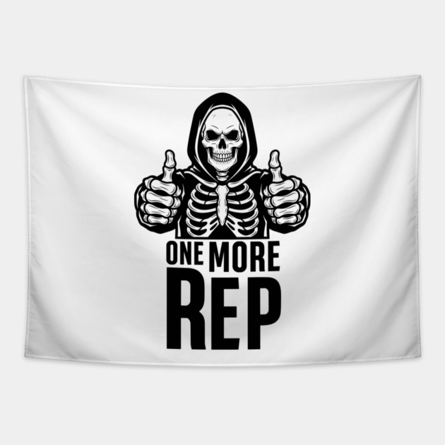 One More Rep Motivation Tapestry by enrynz
