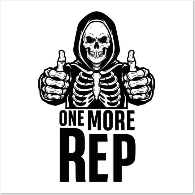 One More Rep Motivation Wall Art by enrynz