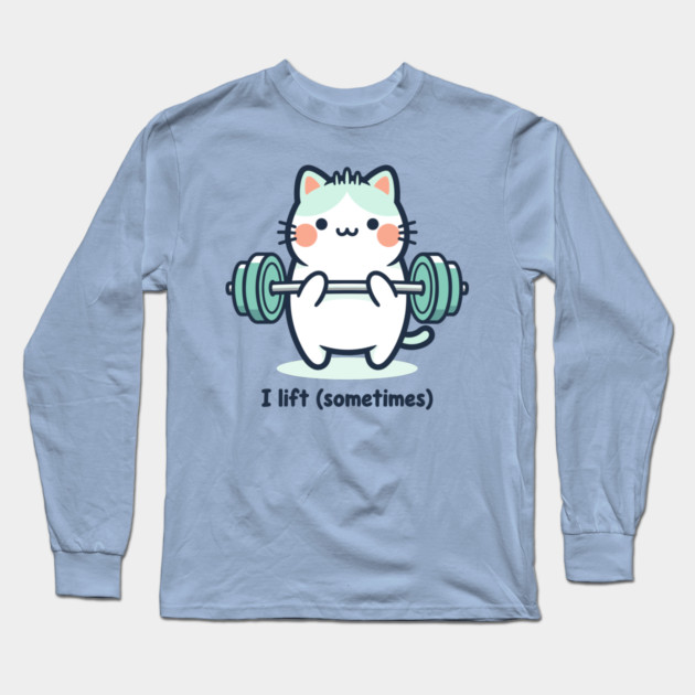 I Lift (Sometimes) Long Sleeve T-Shirt by enrynz