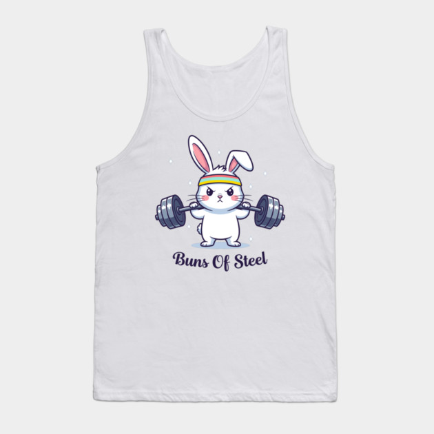Bunny Buns Of Steel Tank Top by enrynz