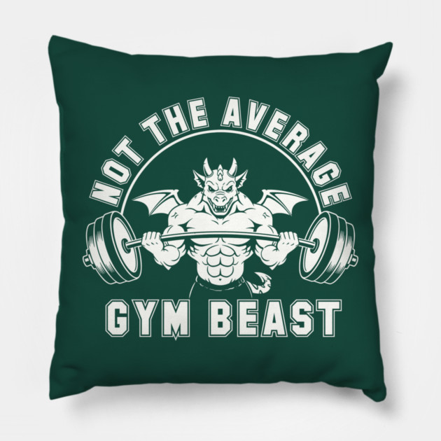Gym Beast Pillow by enrynz