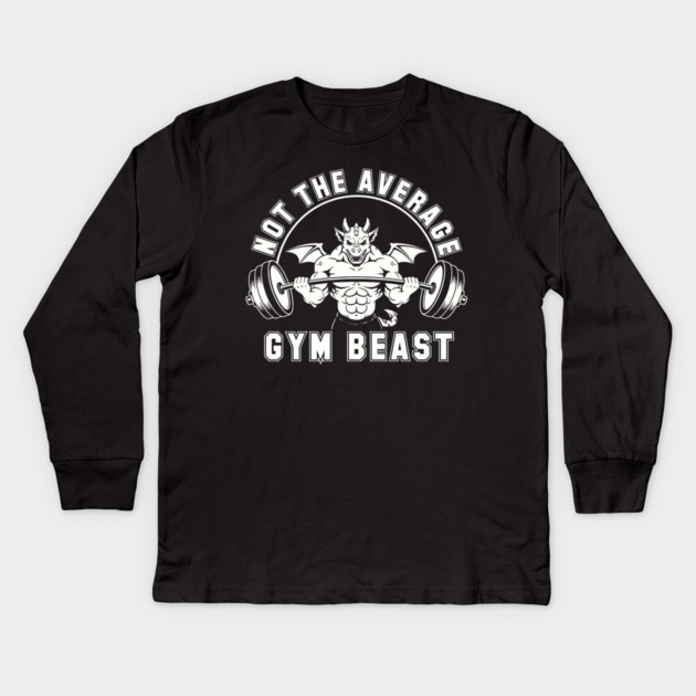 Gym Beast Kids Long Sleeve T-Shirt by enrynz