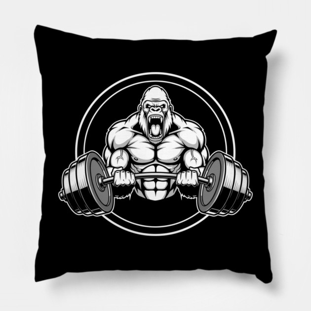 Gorilla Gym Beast Pillow by enrynz