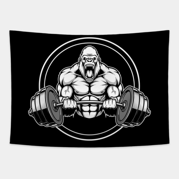 Gorilla Gym Beast Tapestry by enrynz