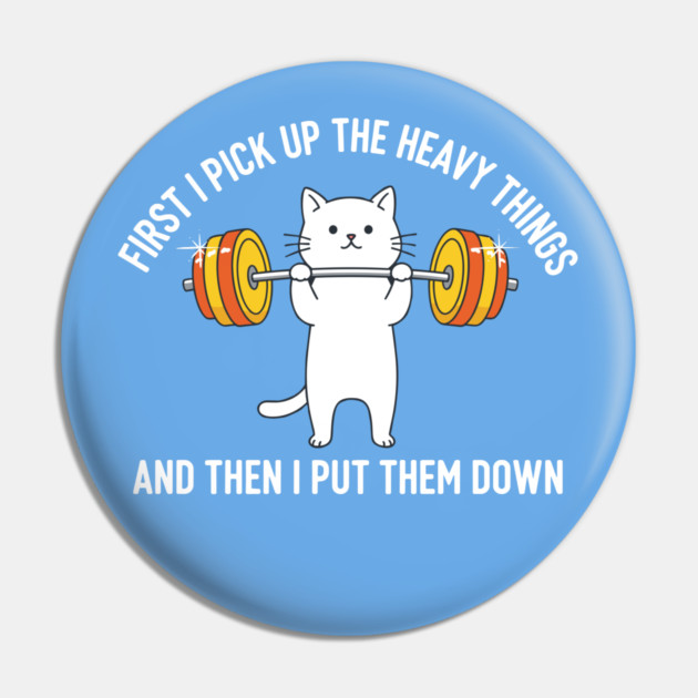 I Pick Up Heavy Things... Then I Put Them Down Pin by enrynz