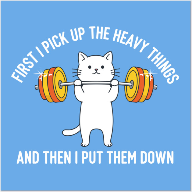 I Pick Up Heavy Things... Then I Put Them Down Wall Art by enrynz
