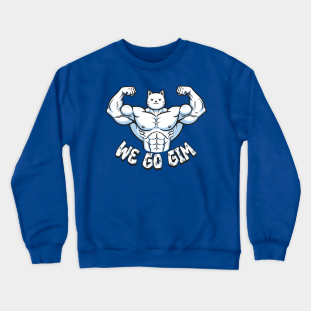We Go Gim Bulky Cat Crewneck Sweatshirt by enrynz