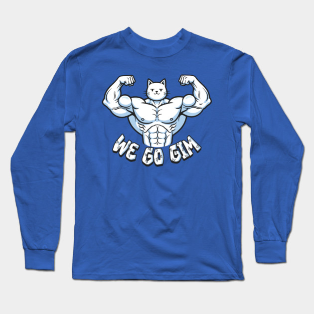 We Go Gim Bulky Cat Long Sleeve T-Shirt by enrynz