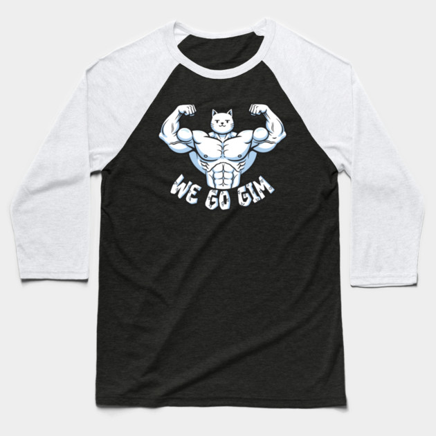 We Go Gim Bulky Cat Baseball T-Shirt by enrynz