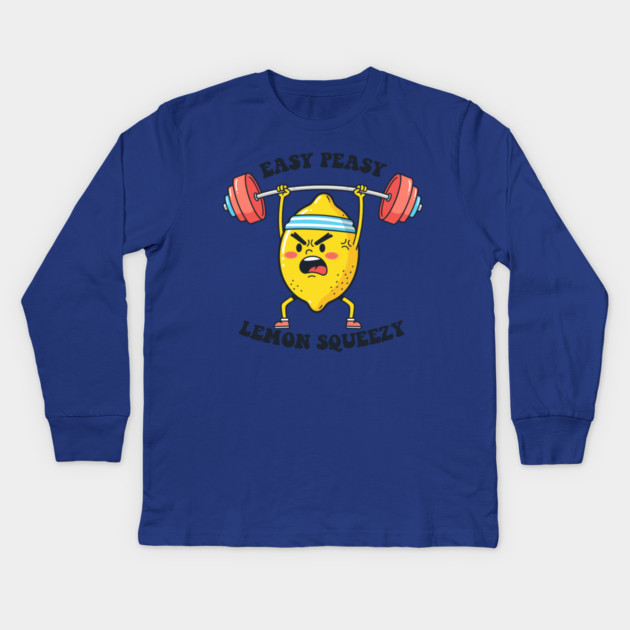 Easy Peasy, Lemon Squeezy Kids Long Sleeve T-Shirt by enrynz
