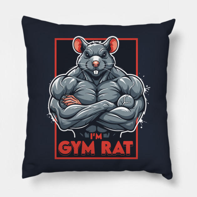 I'm Gym Rat Pillow by enrynz