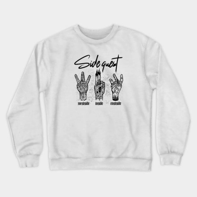 SIDE QUEST Crewneck Sweatshirt by artslaves