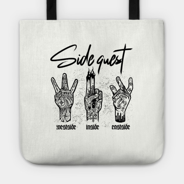 SIDE QUEST Tote by artslaves