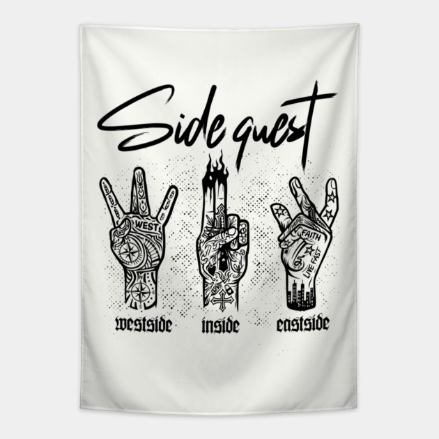 SIDE QUEST Tapestry by artslaves