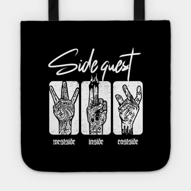 SIDE QUEST Tote by artslaves