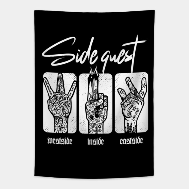 SIDE QUEST Tapestry by artslaves
