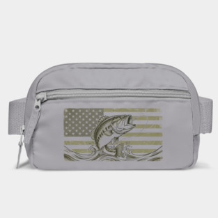 American Bass Fishing Flag Fisherman Patriot Bag