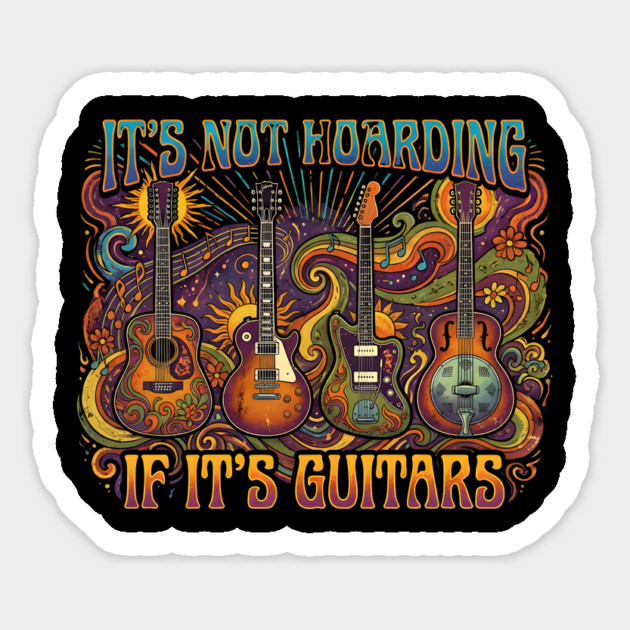 It's Not Hoarding If It's Guitars Music Lover Magnet by ArtistTee ⭐⭐⭐⭐⭐