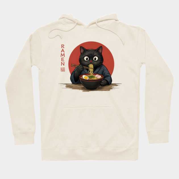 Ramen Cat Japanese Food Lover Hoodie by ArtistTee ⭐⭐⭐⭐⭐